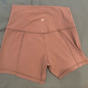 Lululemon buttery soft grey high waisted shorts